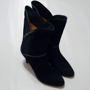 Maserati Suede Black Snake Trim Detail Ankle boots